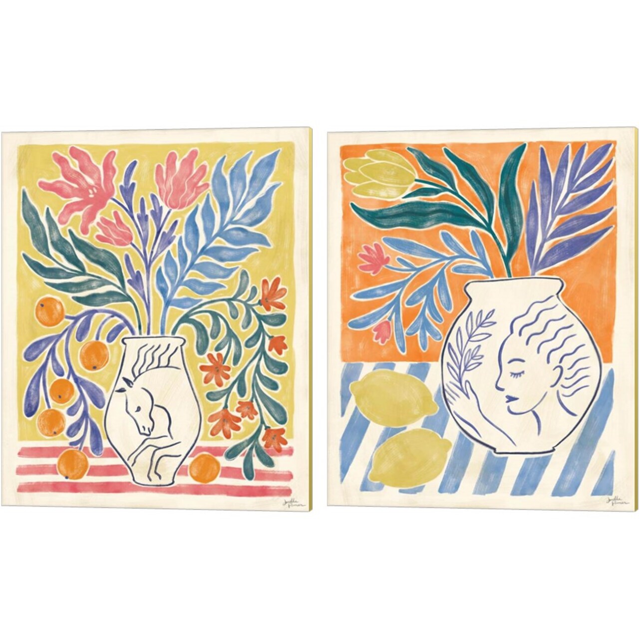 Cyprus by Janelle Penner 12" x 15" Canvas Wall Art (Set of 2)